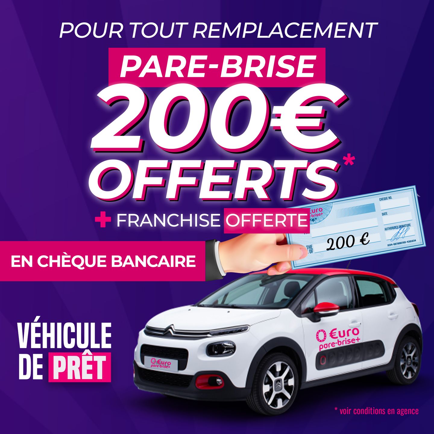 Offre spéciale EURO PARE BRISE+ Suivre le centre de Auch