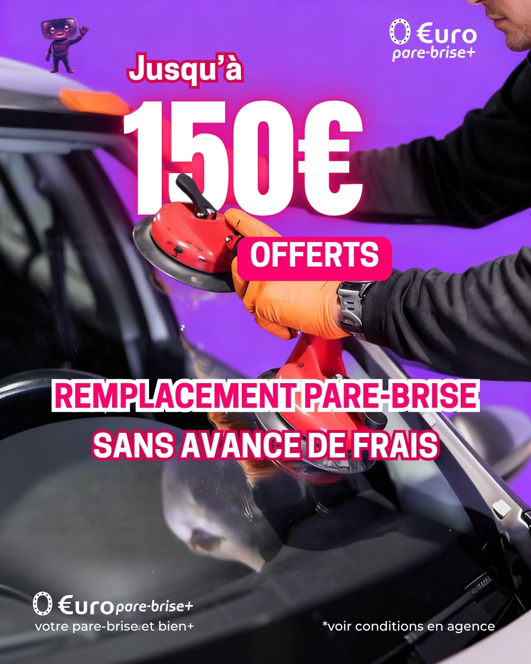 Offre spéciale EURO PARE BRISE+ Suivre le centre de Monestier-Port-Dieu: