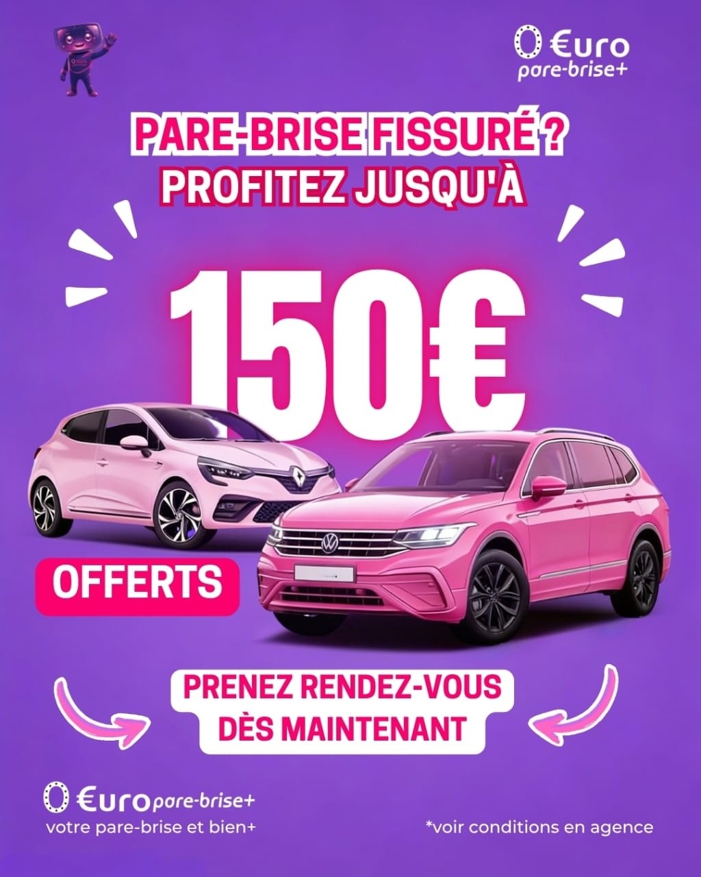 Offre spéciale EURO PARE BRISE+ Suivre le centre de Vitrolles :