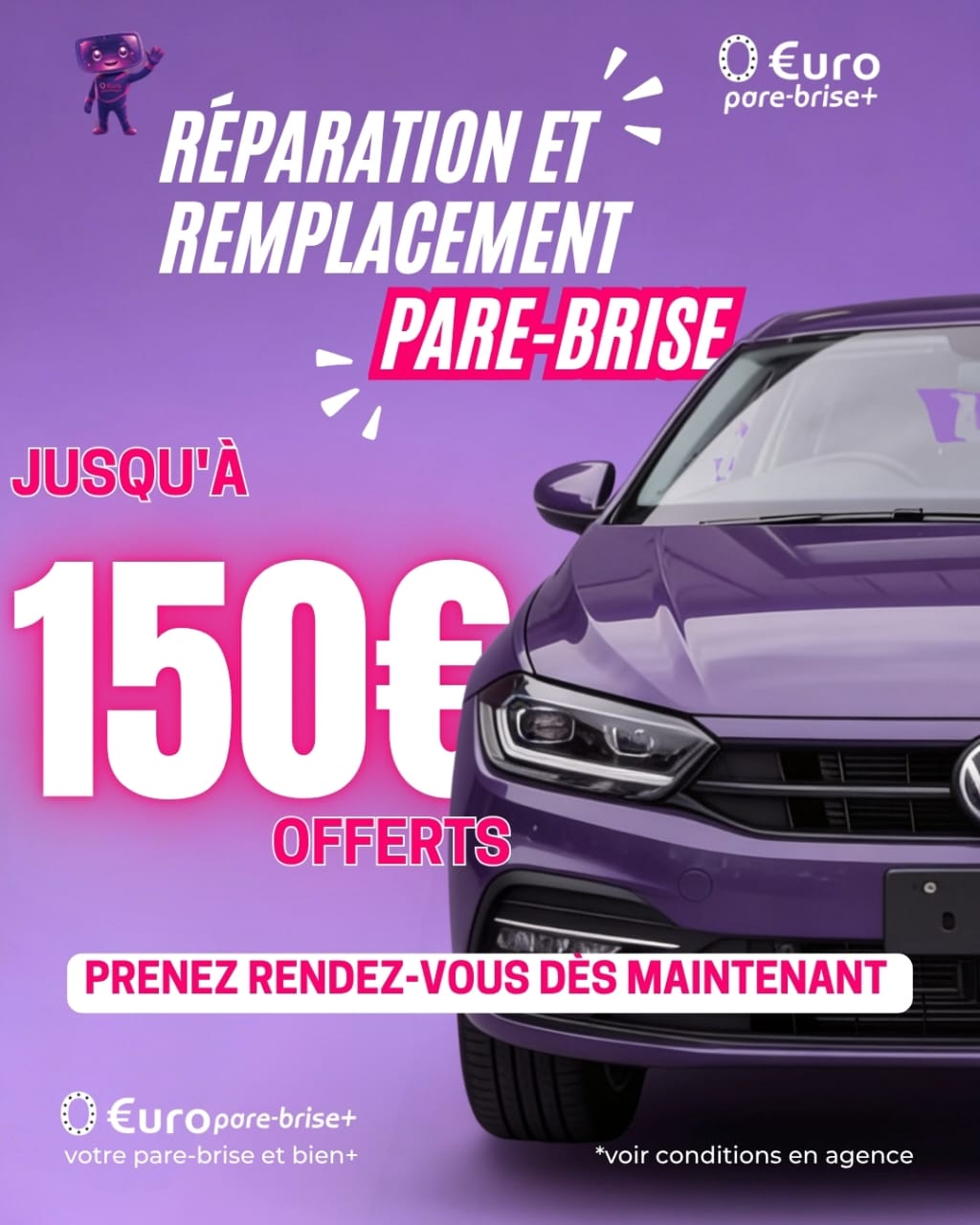 Offre spéciale EURO PARE BRISE+ Suivre le centre de Vitrolles :