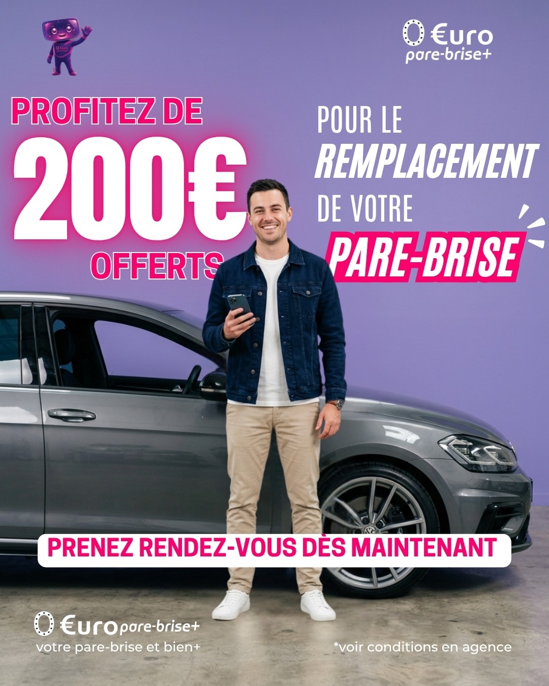 Offre spéciale EURO PARE BRISE+ Suivre le centre de Auch