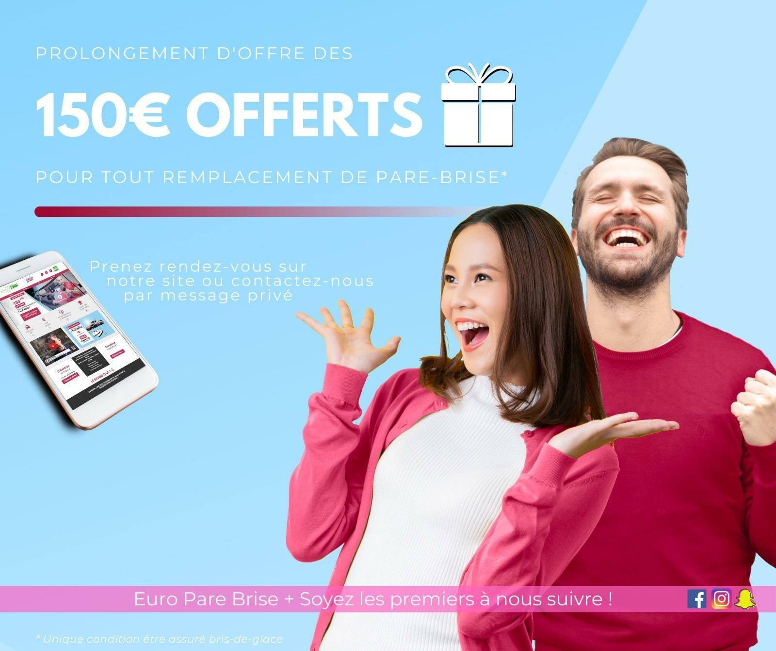 Offre spéciale EURO PARE BRISE+ Suivre le centre de Goussainville :