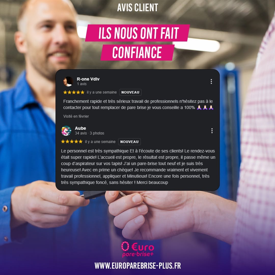 Offre spéciale EURO PARE BRISE+ Suivre le centre de Rethel :