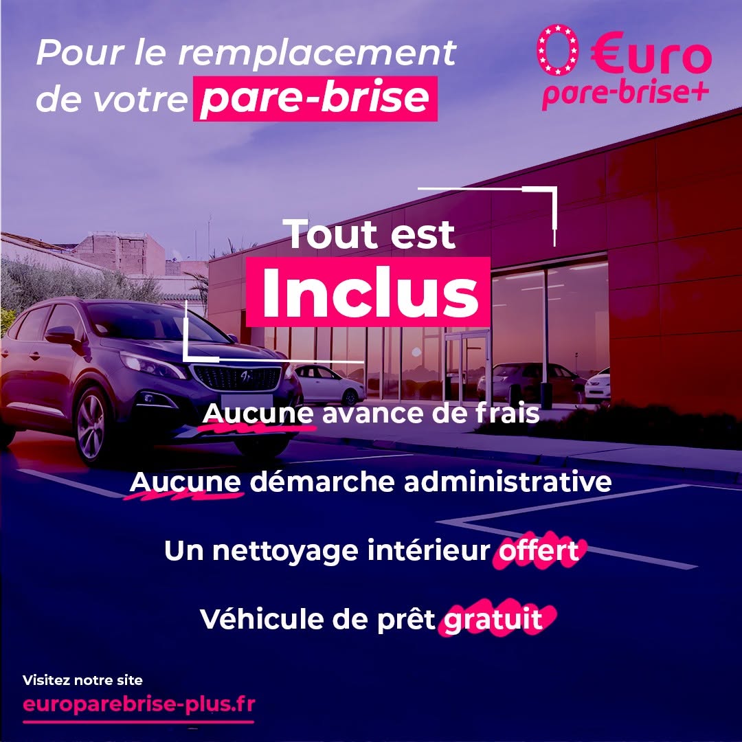 Offre spéciale EURO PARE BRISE+ Suivre le centre de Laxou :