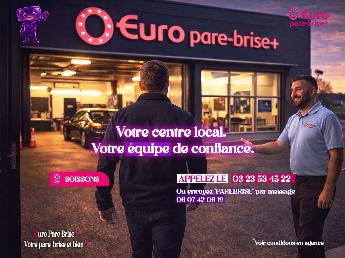Offre spéciale EURO PARE BRISE+ Suivre le centre de Soissons :