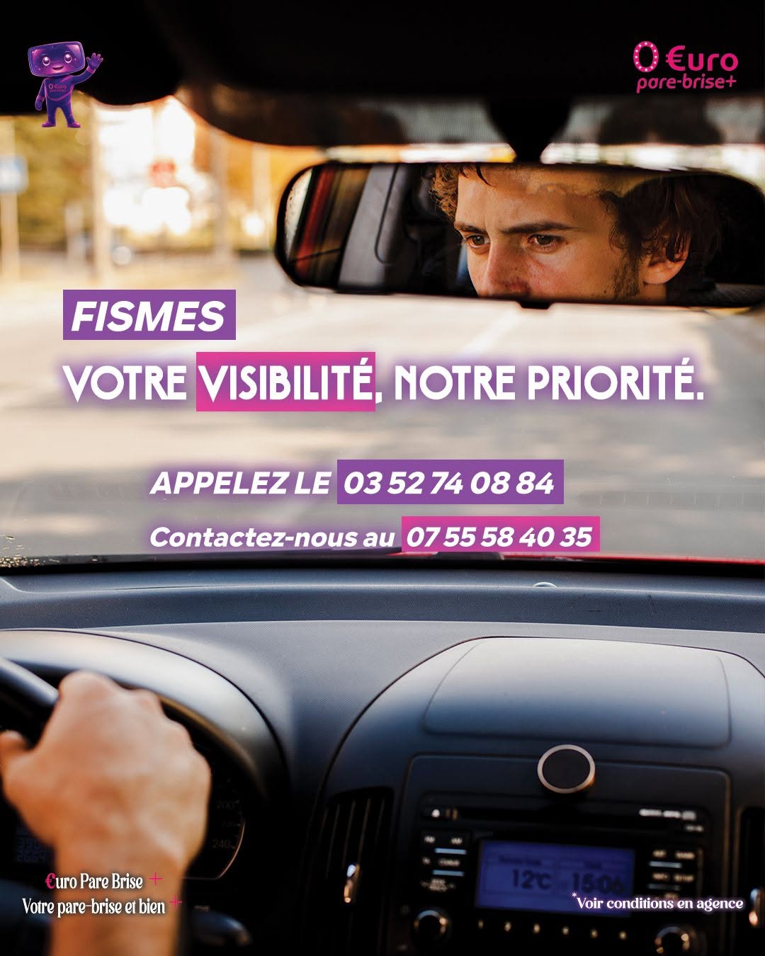 Offre spéciale EURO PARE BRISE+ Suivre le centre de Fismes :