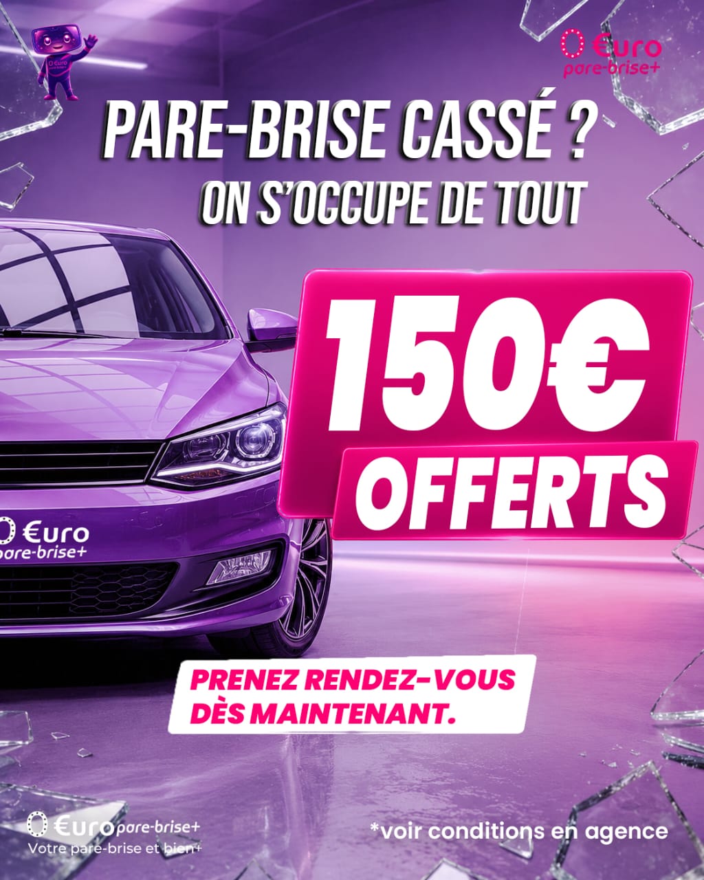 Offre spéciale EURO PARE BRISE+ Suivre le centre de Strasbourg :