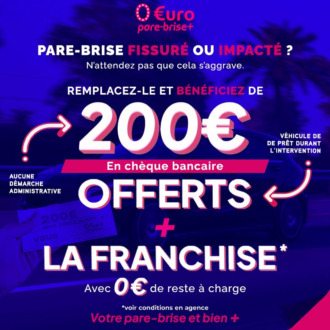 Offre spéciale EURO PARE BRISE+ Suivre le centre de Colmar :