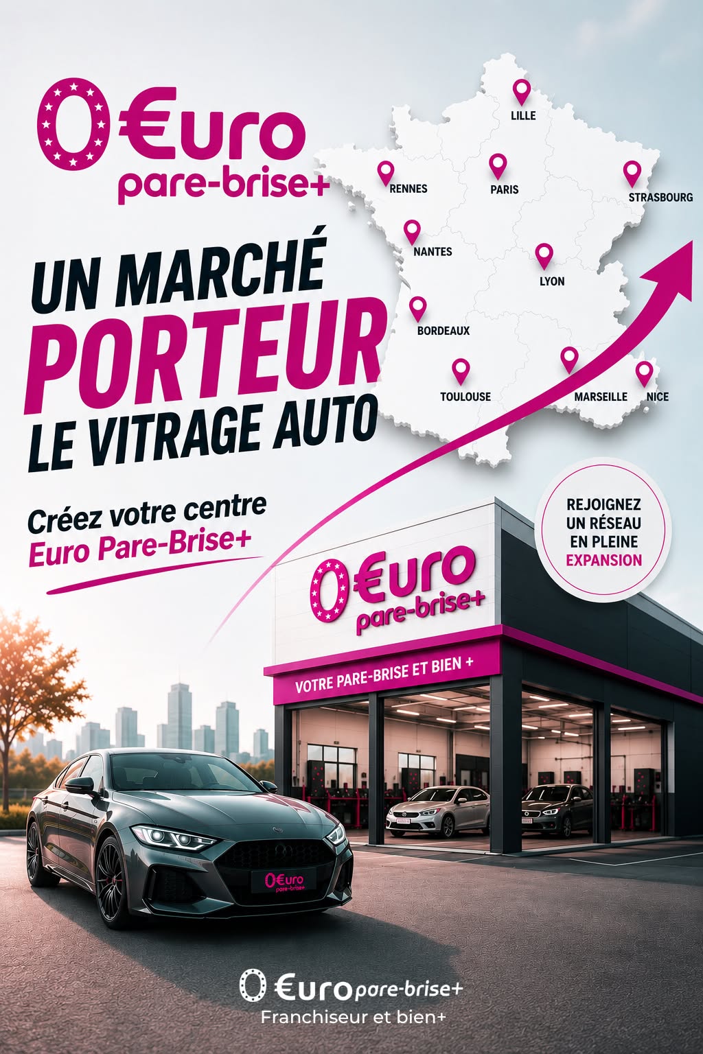 Offre spéciale EURO PARE BRISE+ Suivre le centre de Mâcon :